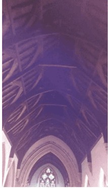Wooden ceiling inside St Mary’s Church, Widford