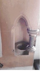 Small piscina in the chancel at St Mary’s Church, Widford
