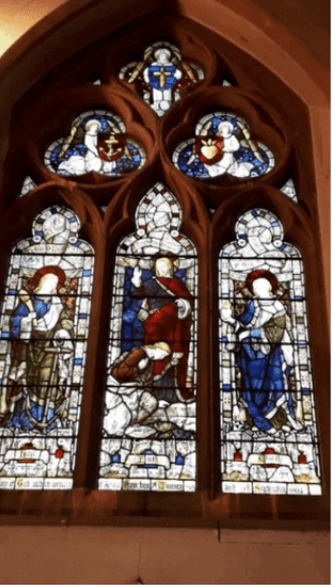 Stained glass window dedicated to Arthur Pryor at St Mary’s Church, Widford