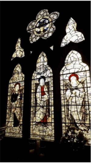 Stained glass window dedicated to Elizabeth Pryor at St Mary’s Church, Widford